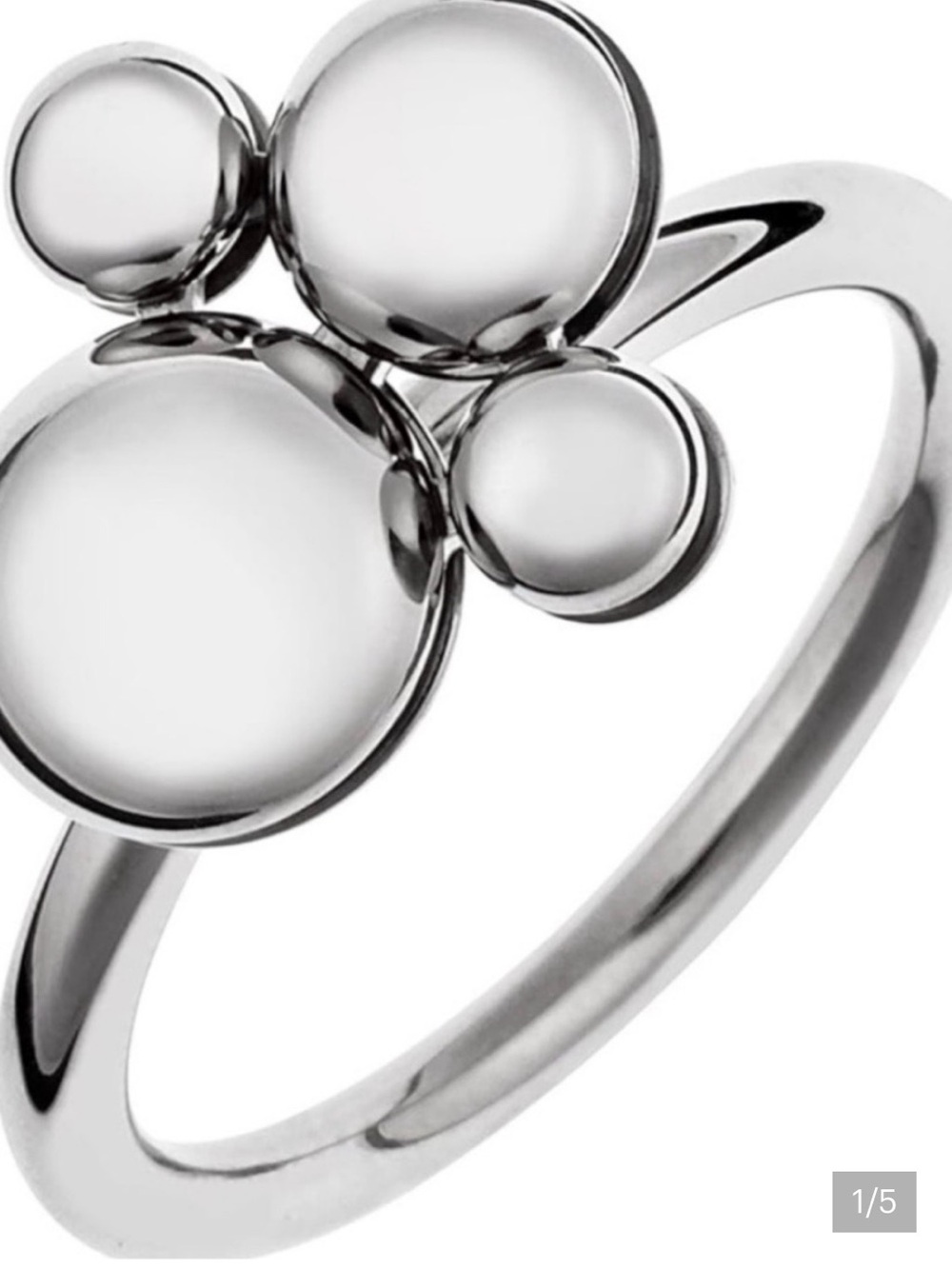 Calvin Klein Sterling Silver Fidget Cluster Ring - Silver